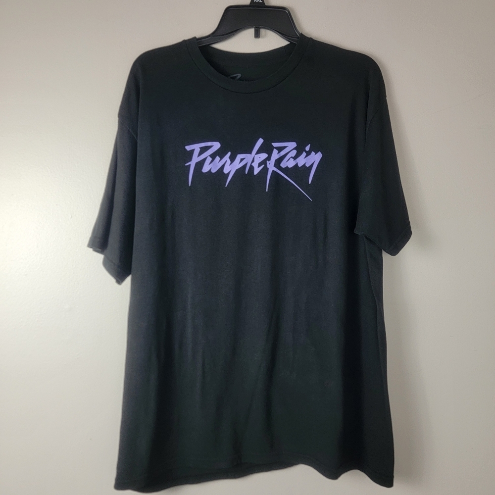 Prince Purple Rain Men Black Collectible T-shirt Top Crewneck Size XL